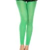 Music Legs Kelly Green Opaque Footless Tights