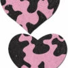 Pastease Pink Cow Print Heart Pasties