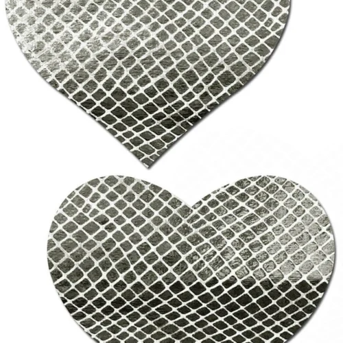Pastease Galactic Silver Heart Pasties