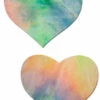 3WISHES Pastel Tie-Dye Rainbow Heart Pasties