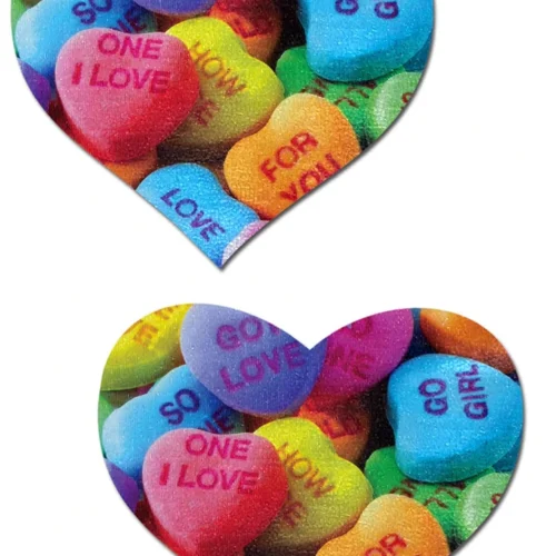 Pastease Valentine's Day Candy Hearts Nipple Pasties