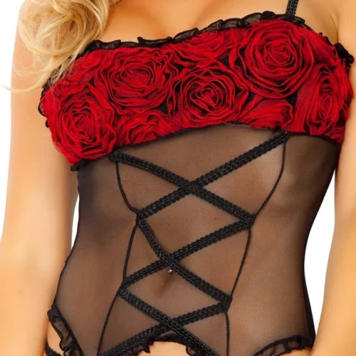 3WISHES Corsets Dark Rose Bustier 7 3WISHES Corsets Dark Rose Bustier
