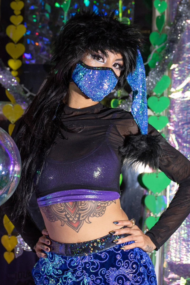 J. Valentine Sequin And Fur Santa Hat 10 J. Valentine Sequin And Fur Santa Hat