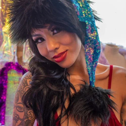 J. Valentine Sequin And Fur Santa Hat 19 J. Valentine Sequin And Fur Santa Hat