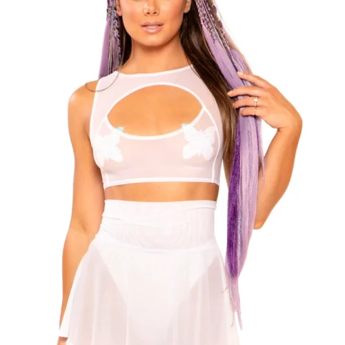 J. Valentine Mesh Skater Skirt