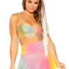 J. Valentine Soft Rainbow Skater Skirt Clothing