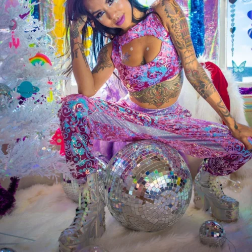 J. Valentine Clothing Velvet And Sequin Joggers