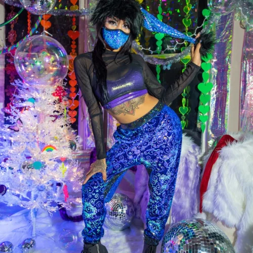 J. Valentine Clothing Velvet And Sequin Joggers