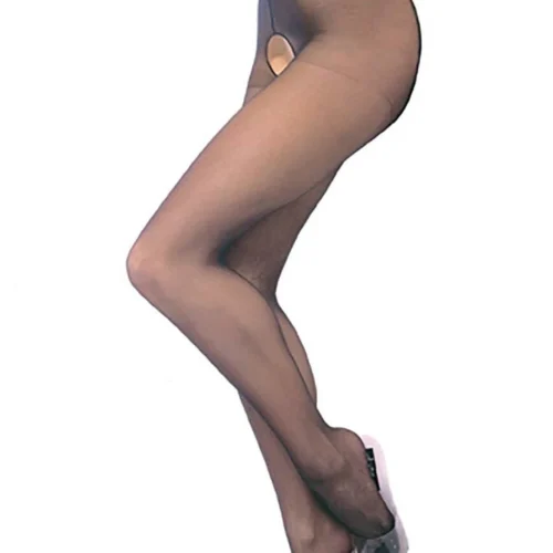 Leg Avenue Sheer Nylon Crotchless Pantyhose