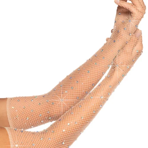 Leg Avenue Accessories Rhinestone Fishnet Gloves