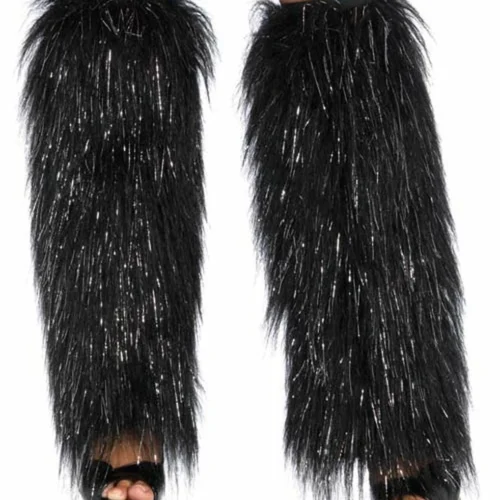 Leg Avenue Furry Lurex Leg Warmers Music Festival Wear
