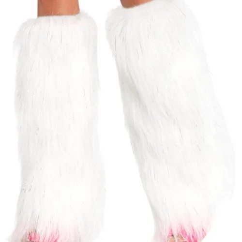 Leg Avenue Furry Lurex Leg Warmers Music Festival Wear