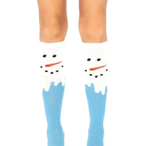 Leg Avenue Hosiery Snowman Print Knee Highs