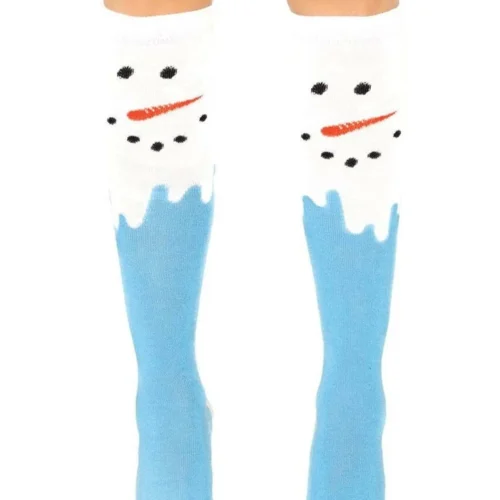 Leg Avenue Hosiery Snowman Print Knee Highs