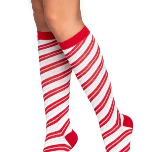 Leg Avenue Hosiery Candy Cane Knee Highs