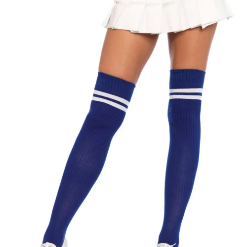 Leg Avenue Hosiery Ribbed Athletic Thigh Highs
