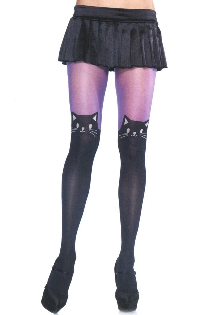 Leg Avenue Black Cat Pantyhose 1 Leg Avenue Black Cat Pantyhose