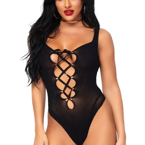 Leg Avenue Black Lace Up Teddy Lingerie 6 Leg Avenue Black Lace Up Teddy Lingerie
