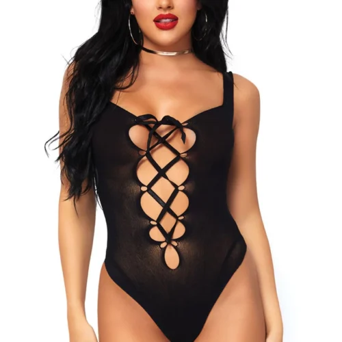 Leg Avenue Black Lace Up Teddy Lingerie 7 Leg Avenue Black Lace Up Teddy Lingerie