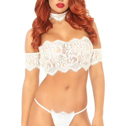 Leg Avenue Lace Crop Top And Thong
