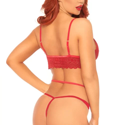 Leg Avenue Hearts Bra And Panty Set