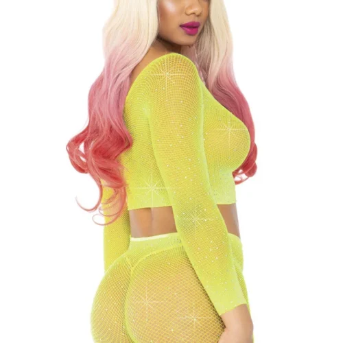 Leg Avenue Rhinestone Fishnet Top And Bike Shorts 13 Leg Avenue Rhinestone Fishnet Top And Bike Shorts