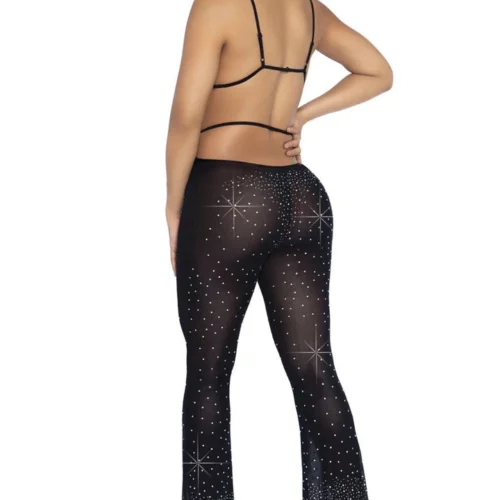 Leg Avenue Lingerie Rhinestone Bikini Top And Pants