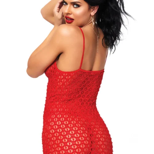 Leg Avenue Lingerie Lace Up Front Mini Dress Set