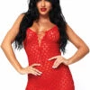 Leg Avenue Lingerie Lace Up Front Mini Dress Set