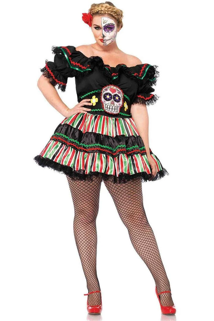 Leg Avenue Plus Costumes Queen Size Dia De Los Costume 3 Leg Avenue Plus Costumes Queen Size Dia De Los Costume