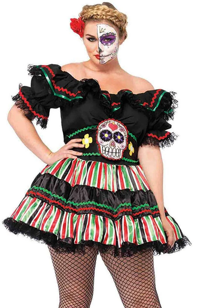 Leg Avenue Plus Costumes Queen Size Dia De Los Costume 1 Leg Avenue Plus Costumes Queen Size Dia De Los Costume