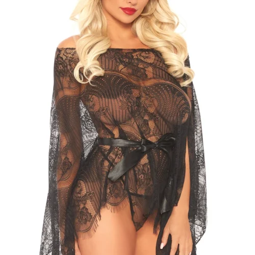 Leg Avenue Lingerie Mini Kaftan Robe Set