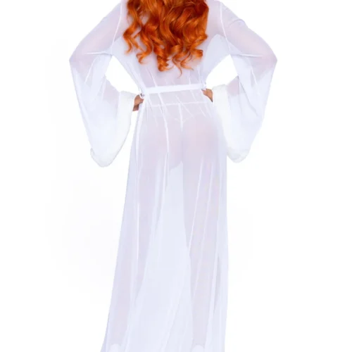 Leg Avenue Long Fur Trimmed Robe Lingerie