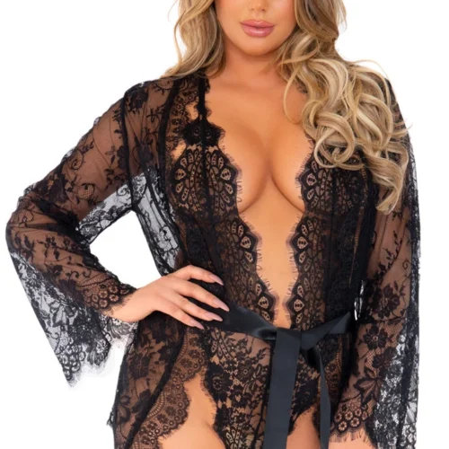Leg Avenue Teddy Lingerie Lace Teddy And Robe Set 43 Leg Avenue Teddy Lingerie Lace Teddy And Robe Set