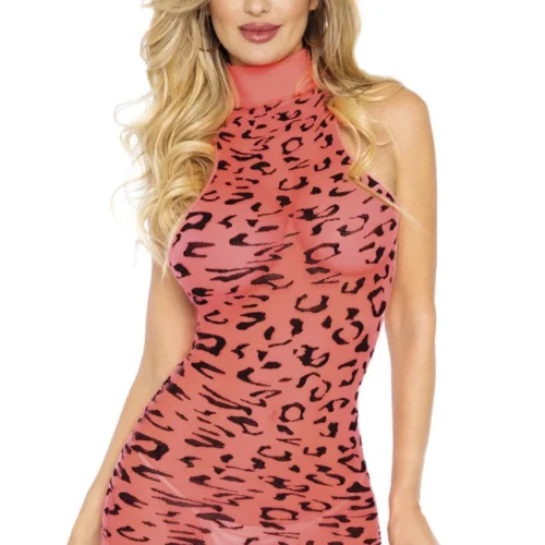 Leg Avenue Neon Cheetah Racerback Dress Lingerie 7 Leg Avenue Neon Cheetah Racerback Dress Lingerie
