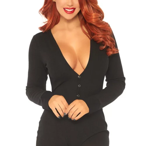 Leg Avenue Long John Romper Lingerie
