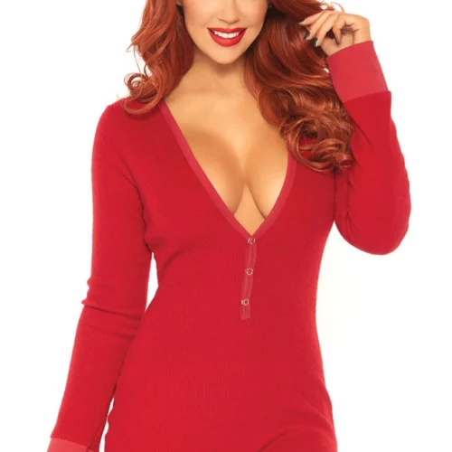Leg Avenue Long John Romper Lingerie 10 Leg Avenue Long John Romper Lingerie