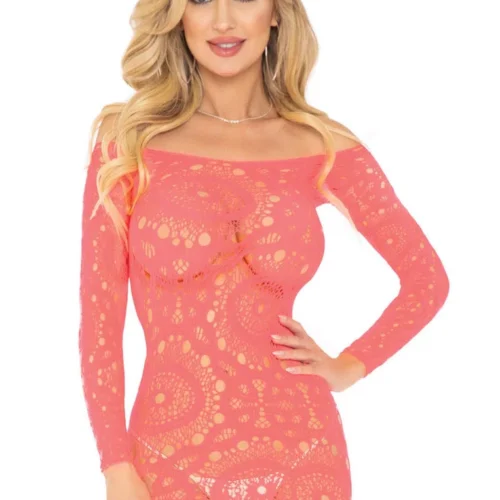 Leg Avenue Neon Crochet Mini Dress