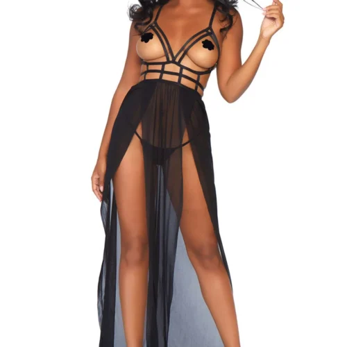 Leg Avenue Cupless Cage Lingerie Gown
