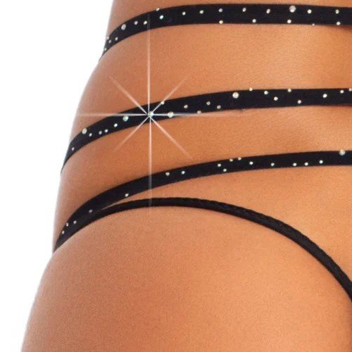 Leg Avenue Strappy Rhinestone Garter Belt 8 Leg Avenue Strappy Rhinestone Garter Belt