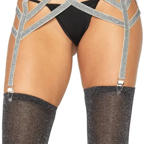 Leg Avenue Lingerie Lurex Garter Belt