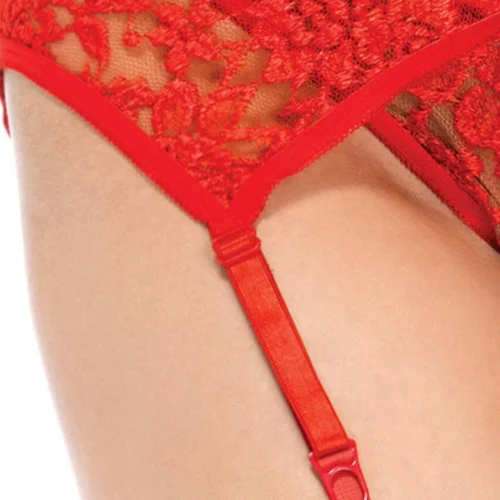 René Rofé Lace Garter Set