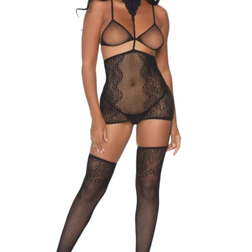 Leg Avenue Garter Skirt And Thigh Highs Lingerie 9 Leg Avenue Garter Skirt And Thigh Highs Lingerie