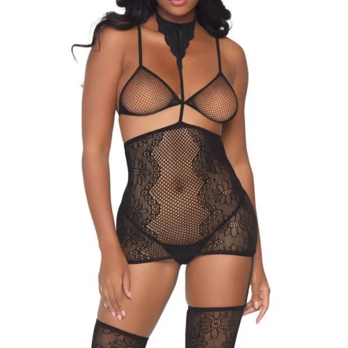 Leg Avenue Garter Skirt And Thigh Highs Lingerie