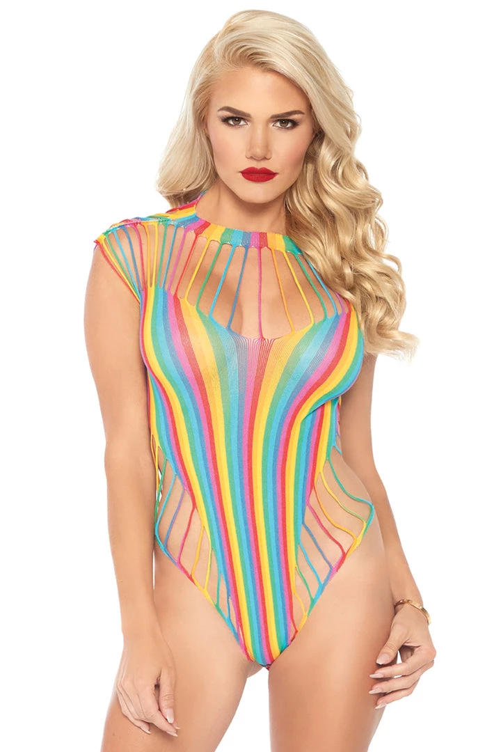 Leg Avenue Lingerie Shredded Opaque Cut Out Teddy 5 Leg Avenue Lingerie Shredded Opaque Cut Out Teddy