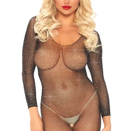 Leg Avenue Crystal Net Bodystocking Lingerie