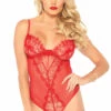 Leg Avenue Eyelash Lace And Mesh Teddy