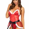Leg Avenue Sexy Santa Lingerie Teddy Set