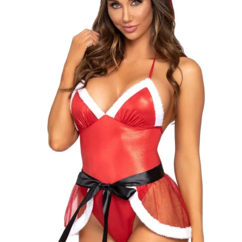 Leg Avenue Sexy Santa Lingerie Teddy Set