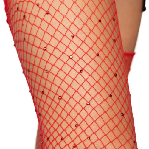 Leg Avenue Raw Edge Rhinestone Fishnets Hosiery